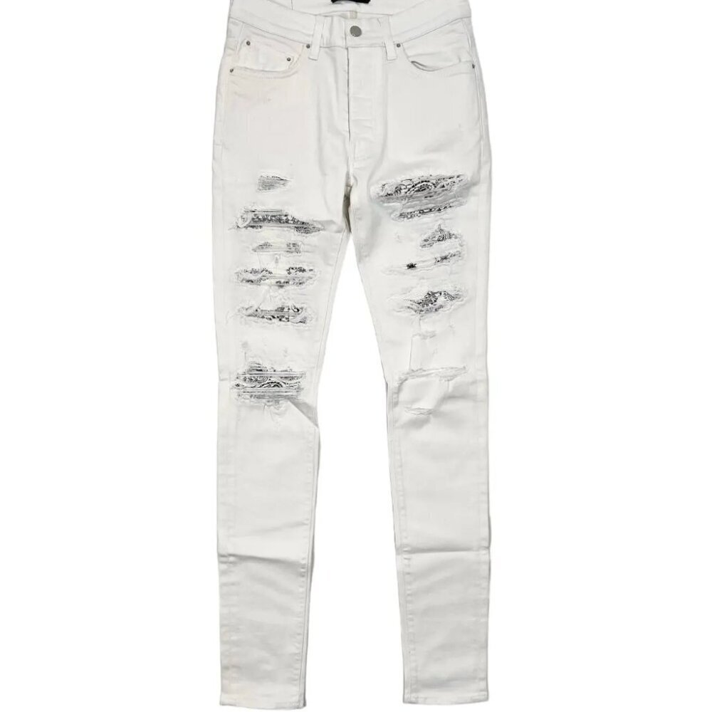 NWT Amiri white bandana thrasher jeans SZ 36